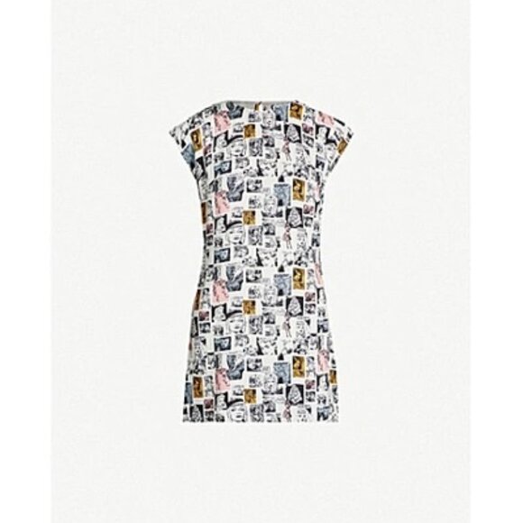 Reformation Lilah Dress cartoon-print crepe mini dress - Picture 6 of 6